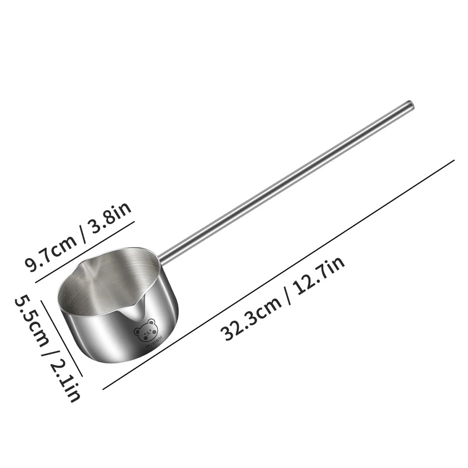 Cucchiaio Cucina Olio for condimenti multifunzionale in acciaio inossidabile con cucchiaio for salsa a manico lungo for la cottura in cucina(B Style L)