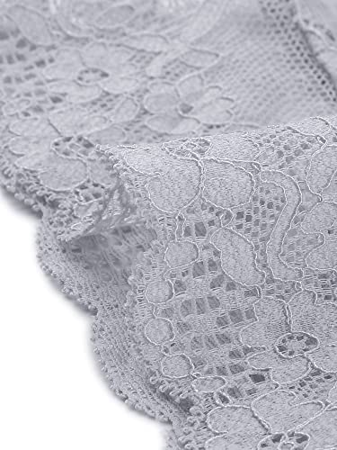 Image of Allegra K Women's Elegant Crop Cardigan Sheer Floral Lace Bolero Shrug Top
