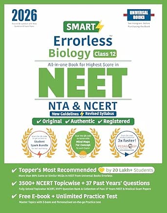 Buy Smart Errorless Biology NEET Class 12 (2026) - NCERT Based | 3500 ...