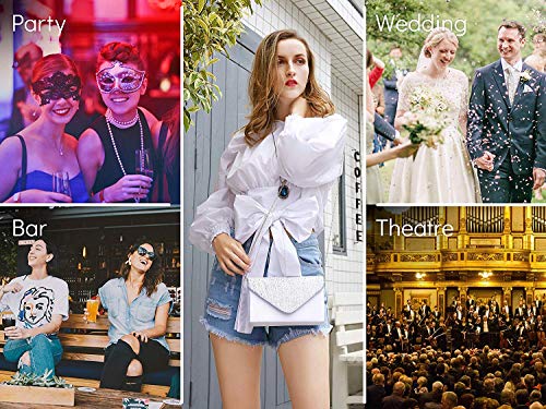 Milisente Evening Bag For Women, Glitter Rhinestone Wedding Evening Purse Crystal Envelope Crossbody Shoulder Clutch Bags (Black) #TOP6