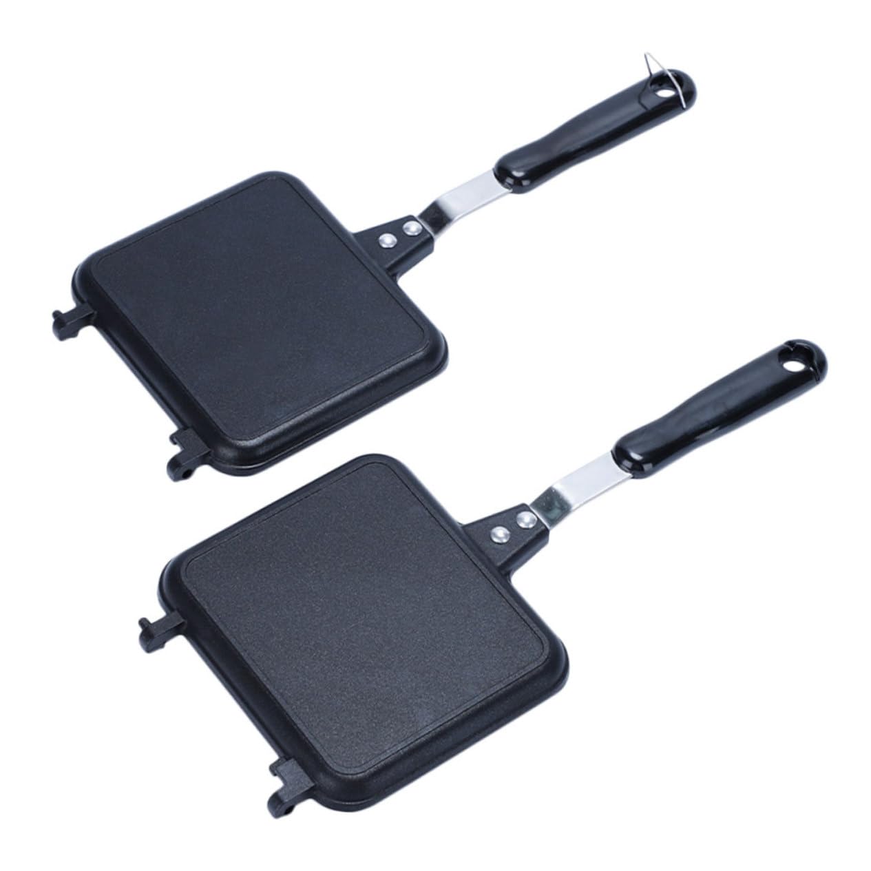 TOYANDONA Teglia per Sandwich Antiaderente Teglia Doppio Lato per Toast Padella per Pane Manico Appeso Utensili da Cucina Resistenti e Facili da Pulire
