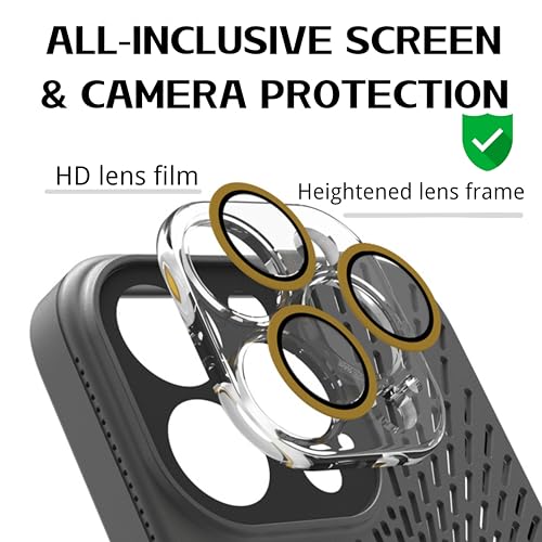 Gentsstride AIH-BK-IPHONE15PROMAX All-Inclusive Hollow Magnetic Phone Case For Iphone 15 Pro Max Case Heat Dissipation Breathable Cover Protective Compatible With Magsafe, Blue  thumb #4