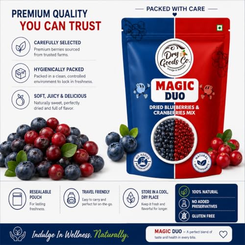 Image of Dry Goods Co Dried Blueberry & Cranberry Berry Mix 400g | No Added Sugar