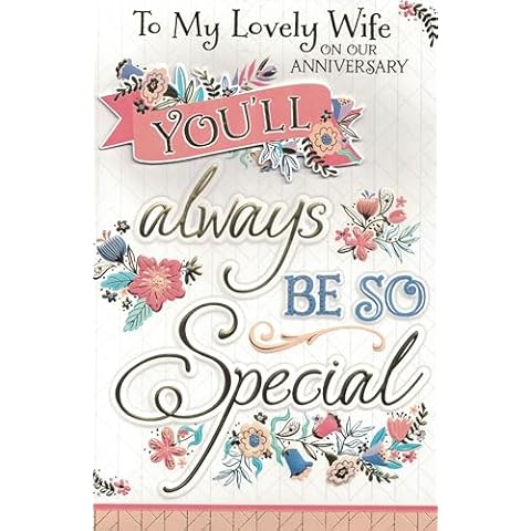 Extra Large Wife Anniversary Card with Inserts Cover