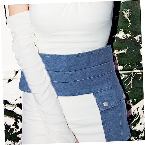 VALICLUD Women Denim Wide Waist Belt Pocket Stylish Decorative Waistband for for Casual Outfits and Parties for Moms and Daughters3