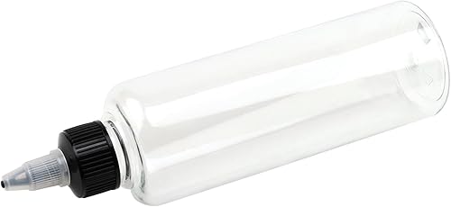 Miniatura 9 de 64 botellas de plástico de 4 onzas, botellas dispensadoras redondas con tapa superior giratoria para manualidades, cocina, hogar, transparente