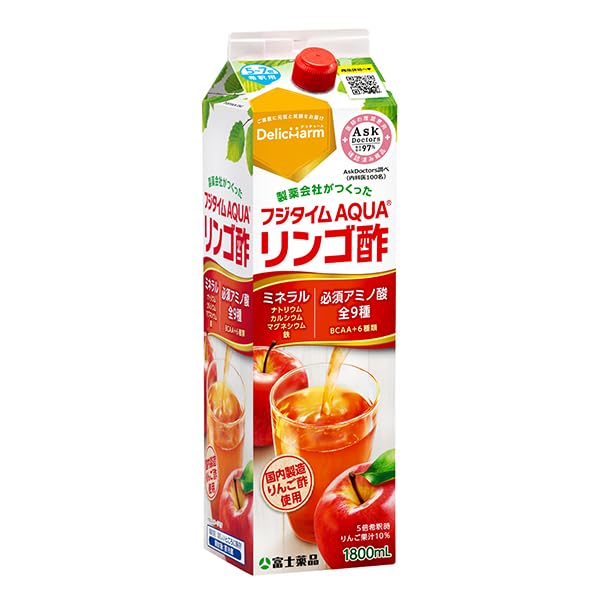 フジタイムAQUAリンゴ酢 Amazon.co.jp: りんご酢 フジタイムAQUA 2025 1800ml : 食品・飲料・お酒