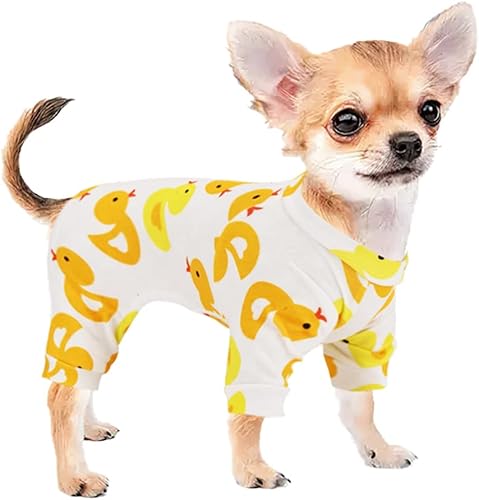Pijamas de otoño de Chihuahua pijamas para perros pequeños niñas y niños lindos pijamas cálidos para cachorros Yorkie mamelucos suaves para mascotas