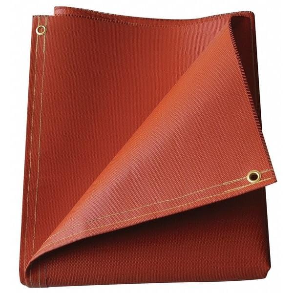 Welding Blanket, 145.3 ft W, 3.28 ft H, Red