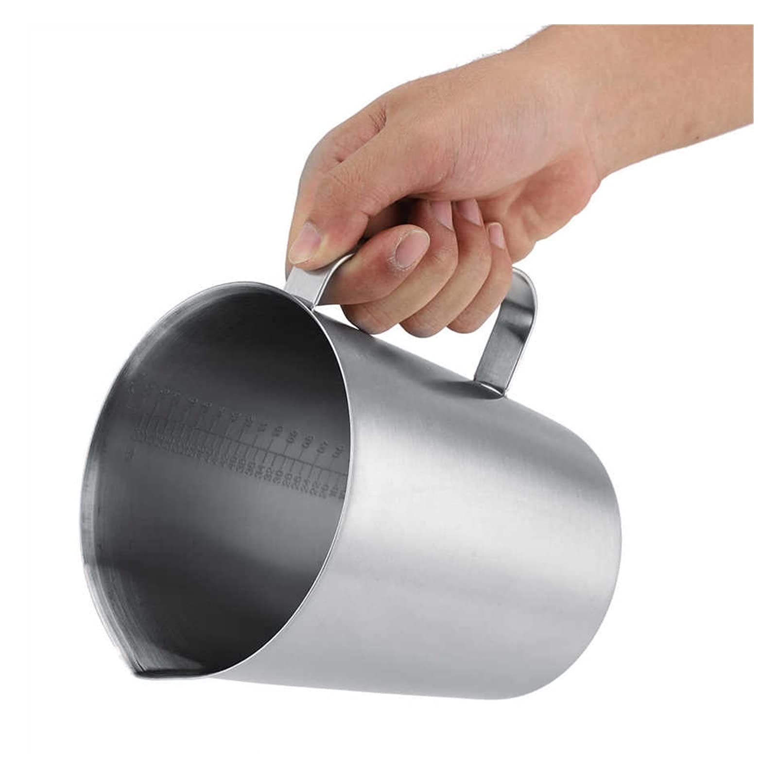 Sos łódź 2000 ml stal nierdzewna latte artystyczne akcesoria do spieniania mleka kubek nieprzywierający spieniacz kremowy butelka na wodę garnek do spieniania espresso pojemnik na sałatkę (rozmiar: XS)