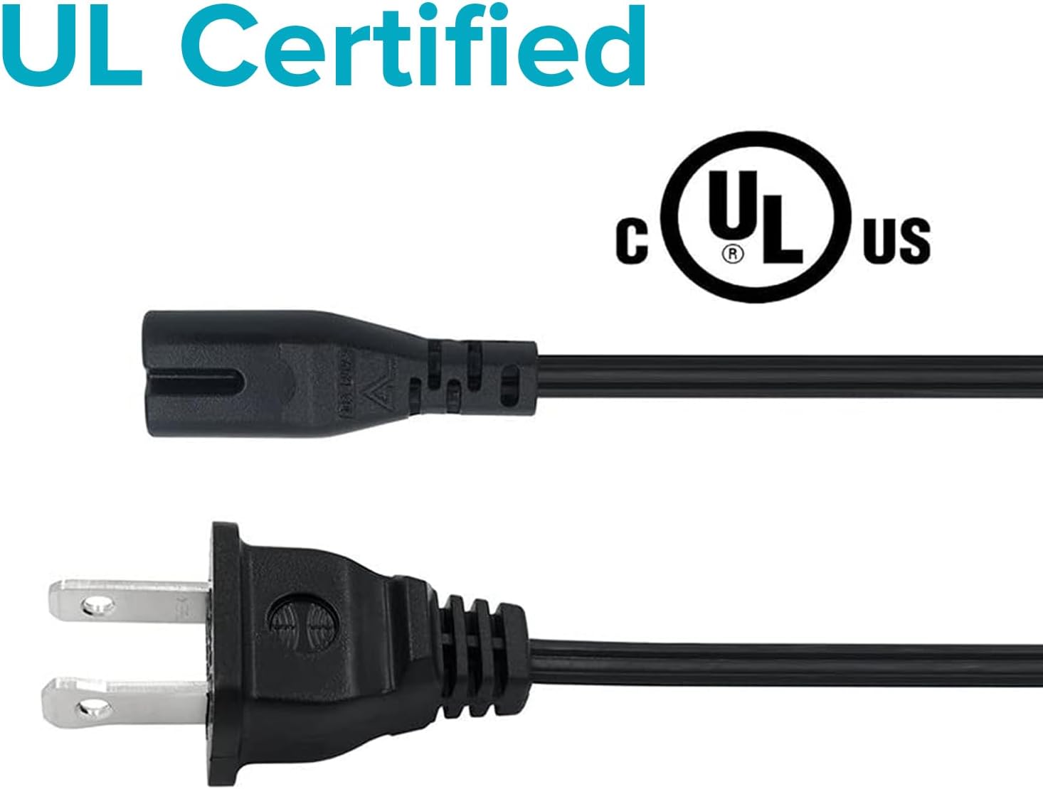 Powseed 6Ft 2-Prong Power Cord 2 Slot AC Adapter Cord for HP Dell Samsung Sony Asus Acer Toshiba Laptop Charger LED LCD Monitor TV Epson Lexmark Printer PS3 Slim PS4 PS5 Xbox 4 51ZpRFqqVLL. AC SL1500