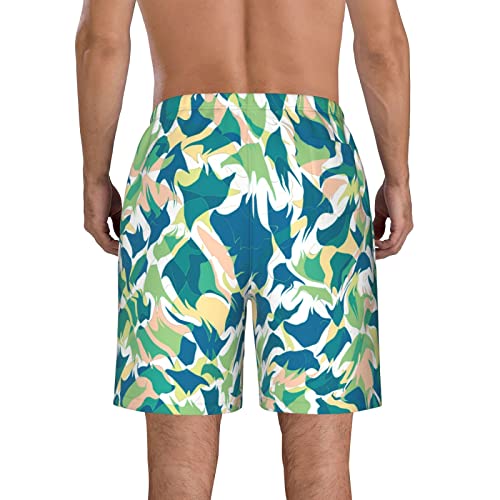 Camouflage Mens Swim Trunks Quick Dry Beach Shorts with Mesh Lining Swimwear,Swimming Trunks with Pockets3