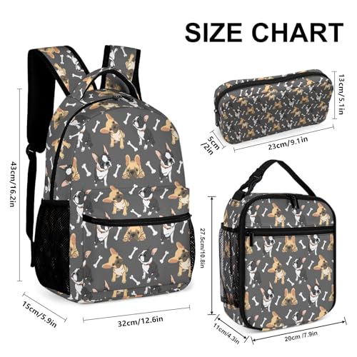 Homieblanket French Bulldog Backpack Set