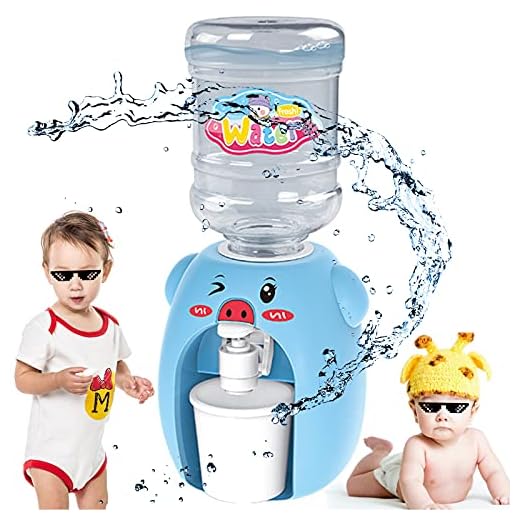 Dispensador De Agua De Dibujos Animados Vida En Miniatura Mini Máquina De Bebidas Dispensador De Agua Azul Dispensador De Agua Para Niños Con Balde y Taza Para Niñas Pequeños Hogar Niños Regalo Azul