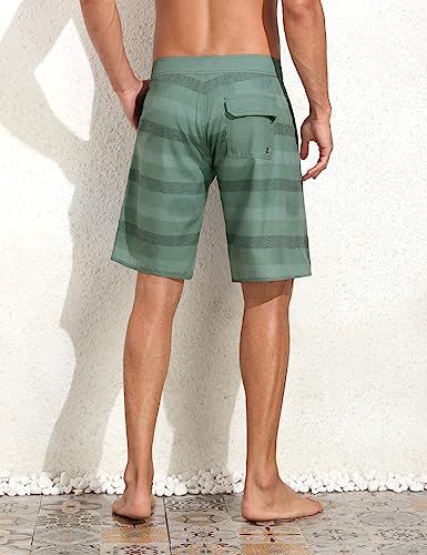 ninovino Mens Swim Trunks 2 in 1 Compression Liner Quick Dry Stripe Board Shorts4