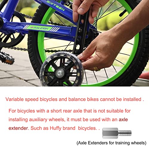 Ddjkcz Bike Training Wheels Flash Mute Big Wheel Compatible For 12 14 16 18 20 Inch Single Speed Bicycle (Pink) #TOP4