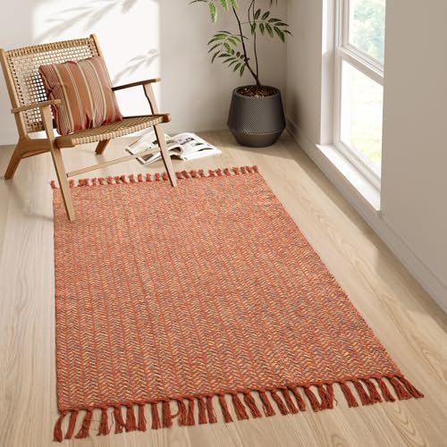 Lahome Boho Kitchen Rug, 3x5 Fall Rugs for Bedroom Lightweight
