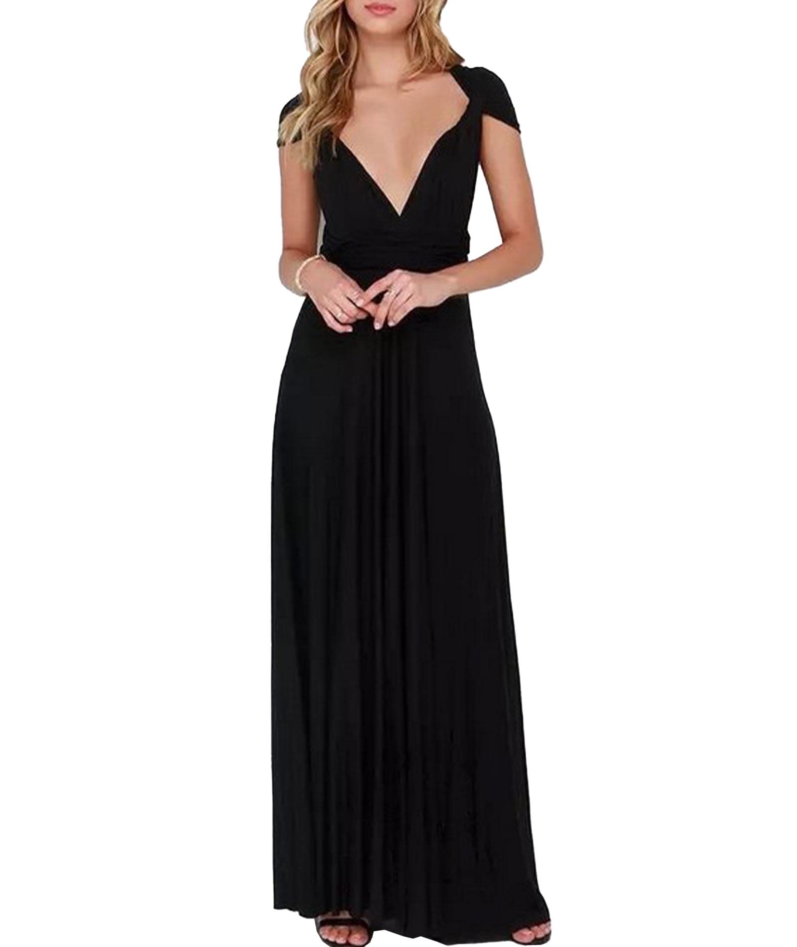 xxxiticat - Abito da sera lungo da donna, elegante abito da damigella d'onore, abito da cocktail, per le feste