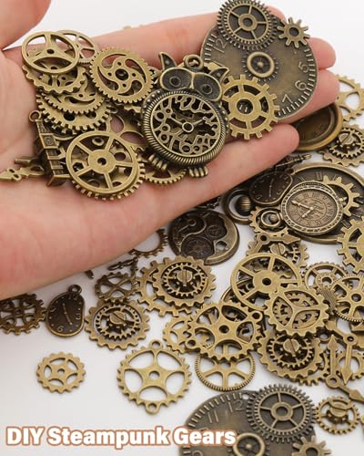 steampunk,steampunk accessoires,Antik Steampunk Anhänger Charms Metall Armbanduhr Zahnrad Charms Retro Zahnräder Schmuck für Handgemachte Accessoires DIY Dekorationen Anhänger Schmuck Machen – Bild 4