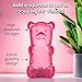 Gummygoods Squeezable Gummy Bear Night Light - Rechargeable, Portable, Squishy Lamp, 60-Min Sleep Timer - Christmas Gift for Kids & Adults, Baby Nursery, and Dorm Rooms - (Pink)