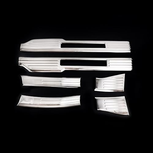 Miniatura 3 de YIWANG Moldura de inserción de placa de acero inoxidable para Land Rover Defender 90 2020-2022 4 piezas (plata)