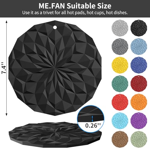 MEFAN-Silicone-Trivet-Mats-4-Pack-Pot-Holders-74-Thickened-Hot-Pads-for-Hot-pots-Pans-and-Dishes-Heat-Resistant-Silicone-Trivet-for-Table-and-Counter-Top-Desert-Sage MEFAN Silicone Trivet Mats 4 Pack Pot Holders 74 Thickened Hot Pads for Hot pots Pans and Dishes Heat Resistant Silicone Trivet for Table and Counter Top Desert Sage