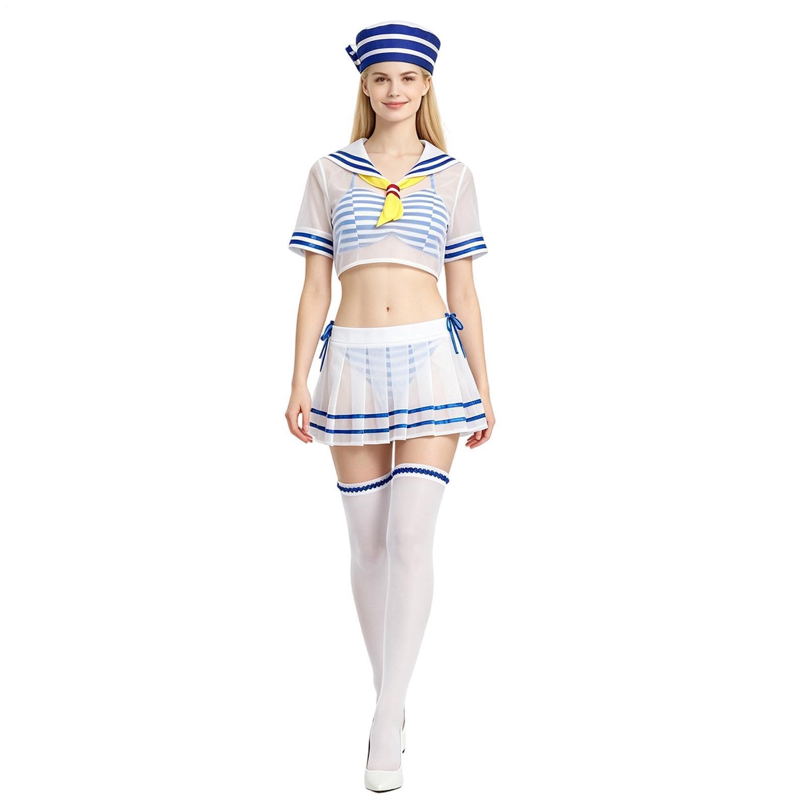 Dziewczęcy kostium marynarza Cosplay w stylu marynarskim na