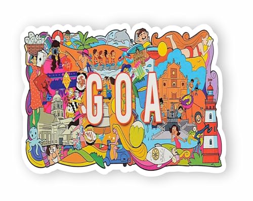 Image of Goa Acrylic Fridge Magnet - UV Texture Printed, Stylish Multicolor Magnet for Fridge, Wardrobe & Metal Surfaces, Pack of 1 (Goa)