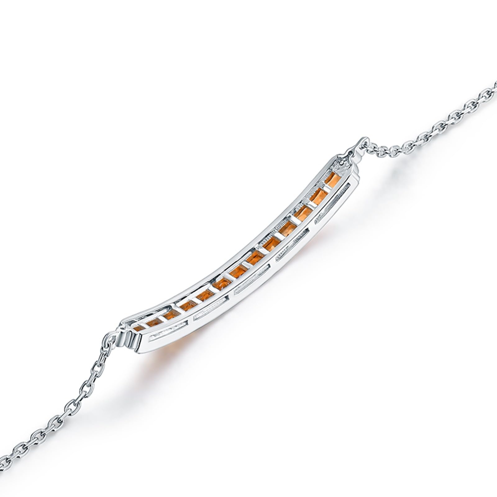 Bracciale Donna Oro Bianco 750/585/375, Bracciale Donna con Zaffiro 1.32ct 16-18 cm Estensione 4 cm, Braccialetto da Sposa Matrimonio