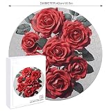 Red Rose Flower Cluster Jigsaw Puzzle 195 Pieces Personalized Photos Puzzles Adults Challenging Picture Puzzle