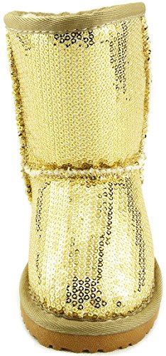 The Doll Maker Metallic Gold Sequins Snow boot - FBA1641707-12