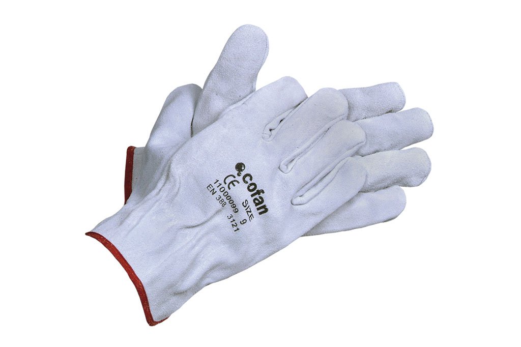 Cofan - 11000099-10, Guantes de Piel, Gris, Talla 10 (Paquete de 12 unidades)