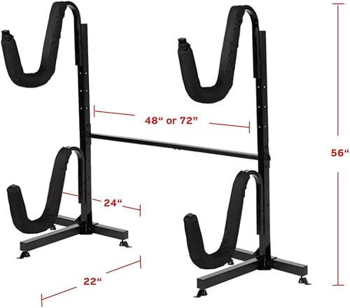Miniatura 8 de Suspenz TieYak - Estante de almacenamiento para kayak, para interiores y exteriores, resistente, para dos kayaks, SUP, tablas de surf, tablas de