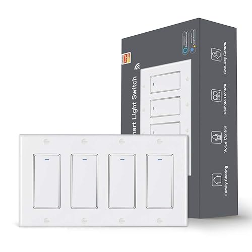 Miniatura 9 de MoesGo Interruptor de luz inteligente con botón de pared, sin necesidad de concentrador, necesita cable neutro, Smart LifeTuya Control remoto