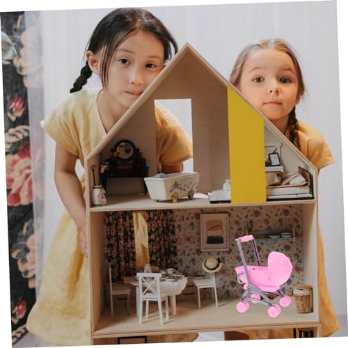 LRXIYODE Mini Puppenwagen für Simuliertes für Puppenhaus für Kreative Rollenspiele Stabil und Dekorativ Stärkt die Eltern Junge Mädchen Beziehung – Bild 7