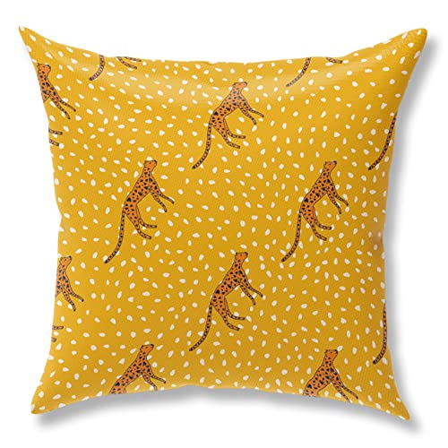 Leopard Cheetah Print Throw Pillow Covers, Pillow Covers 18X18, Set Of 4 Jungle Animals Decor Pillowcase, Decorative Pillow Cushion Covers For Couch, Bed, Sofa, Car Seat, Bedroom, Home, Farmhouse #TOP5