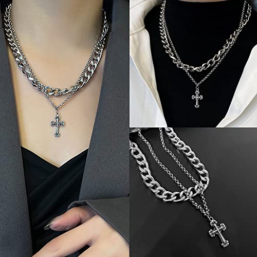 13 Pcs Y2K Punk Pendants Necklace For Men Emo Goth Chains Statement Snake Skeleton Scorpion Boxing Fishing Conelayered Pendants Necklace For Women Men Teen Boys (1) #TOP3