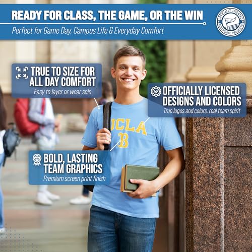 Image of NCAA Gameday Cotton T-Shirt for Men and Women | Officially Licensed NCAA Tee - Preshrunk Ring-Spun Cotton - Screen-Printed Team Logo