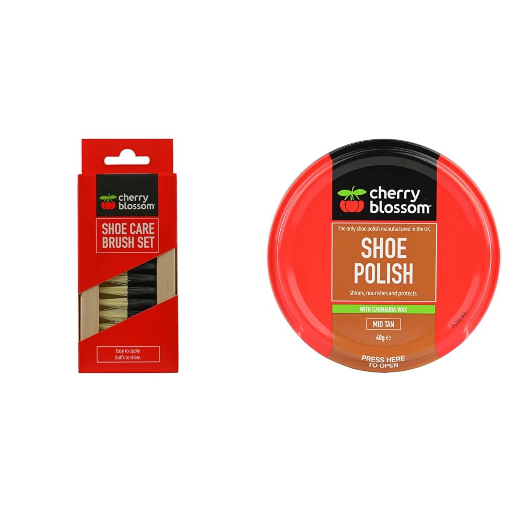 Cherry Blossom Shoe Brush Set Pack Of And Cb211015 Desertcart