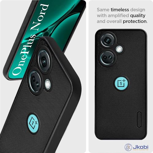 Image of Jkobi Back Cover Case for Oneplus Nord CE 3 (Textured Grip Design | Camera Protection | Slim and Light Weight | Soft Touch and Feel | Black)