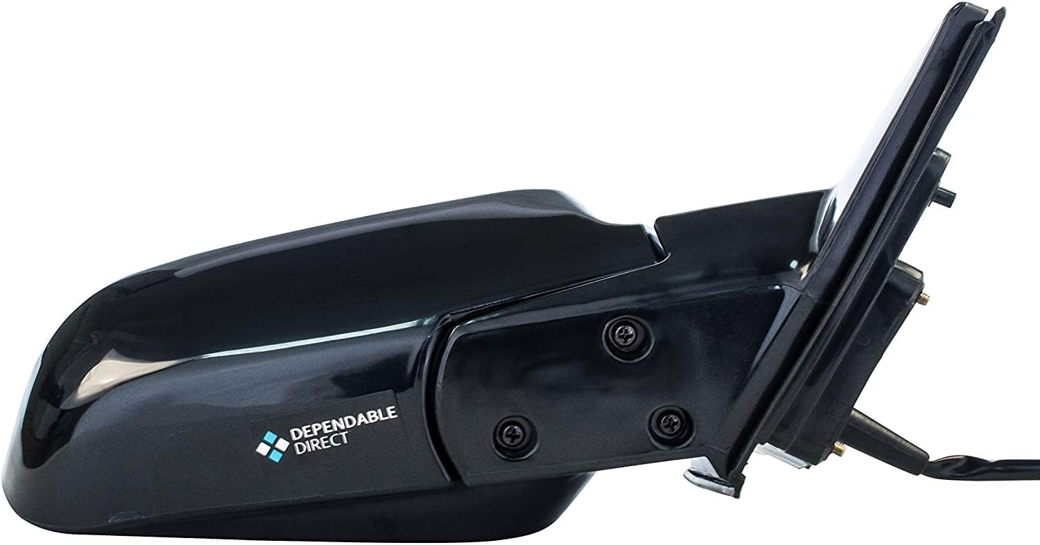 Dependable Direct Right Passenger Side Unpainted Non-Heated Folding Power Operated Door Mirror Compatible with Honda Accord (Sedan Only) (1998 1999 2000 2001 2002) HO1321125