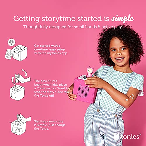 Toniebox 1 Audio Player Starter Set with Playtime Puppy - Listen, Learn, and Play with One Huggable Little Box - Pink by Tonies - Image 4