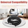 2 paquetes de cable para teléfono Uvital con desenredadores, cables telefónicos negros | Cable de 1.2 pies enrollado/10 pies desenrollado para teléfono fijo, giro de 360° antienredos, compatible con la mayoría de teléfonos RJ9, hogar oficina 7