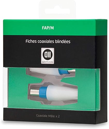D2 Diffusion D2FICOAX2M 2 Fiches Coaxial 9,52 mm Noir