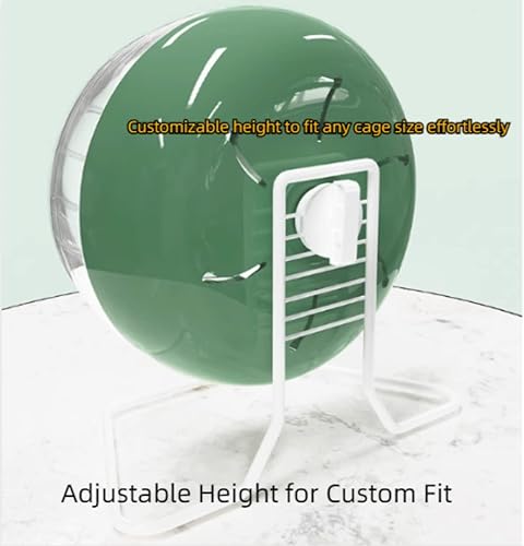 Miniatura 4 de Rueda de ejercicio Chinchillas súper silenciosa, rueda giratoria silenciosa, soporte ajustable para animales pequeños, hámsters, jerbos, ratones,