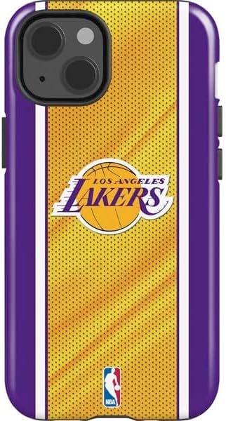 Skinit Impact Phone Case Compatible with iPhone 14 - Officially Licensed NBA Los Angeles Lakers Black Primary Logo Design