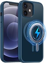 MOBESV Magnetisch Hülle für iPhone 12 Mini/iPhone 13 Mini 5,4 Zoll, Handyhülle kompatibel mit MagSafe, Durchscheinende Matte Dünn Stoßfest Schutzhülle, Königsblau