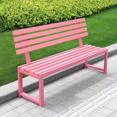 Banc de jardin en métal résistant aux intempéries pour terrasse