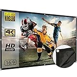 OWLENZ 120' New Upgraded Projector Screen 16:9 4K HD Portable Anti Crease Projection Screen Video...