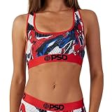 PSD Women's Spiderman Sports Bra, Multi, S